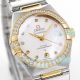 OM Factory Replica Omega Constellation Yellow Gold Diamond Bezel White Diamond Marks Dial Watch (3)_th.jpg